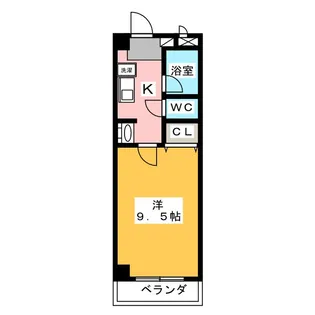 アーバンシティ草間【6階】の間取り