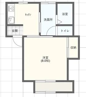 山崎ハウス102号室【1階】の間取り
