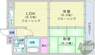 第7銅谷ビル【4階】の間取り