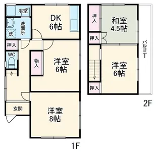 神奈川県横浜市泉区新橋町【一戸建】の間取り
