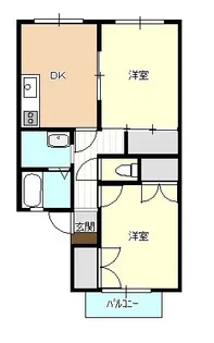 新潟県新発田市中曽根町3【アパート】の間取り
