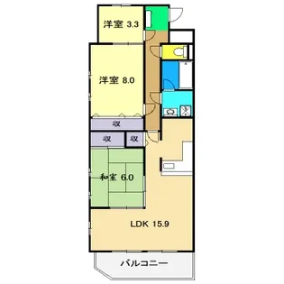 ヴィラコートSEI【2階】の間取り
