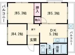 3DKの間取り画像