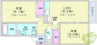 アトリオA【2階】の間取り