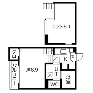 1Kの間取り画像