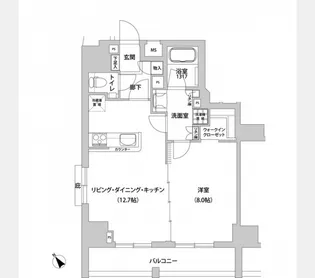 メトロステージ上野【8階】の間取り