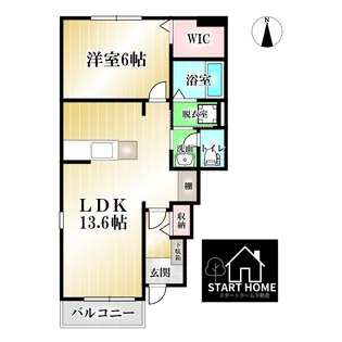 1LDKの間取り画像