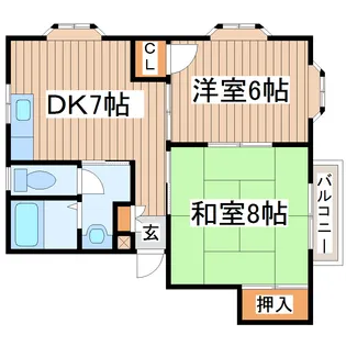 グレース西多賀【1階】の間取り