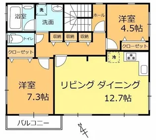レジデンス平山【3階】の間取り