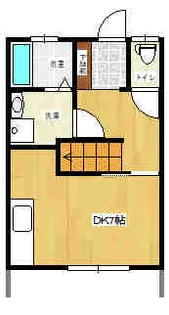 岡部ハイツ1号棟の間取り
