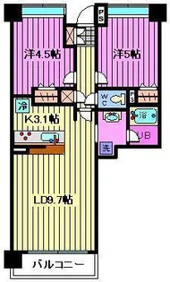 埼玉県さいたま市浦和区常盤1【マンション】の間取り