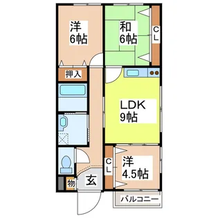 メゾンパルナスII【2階】の間取り