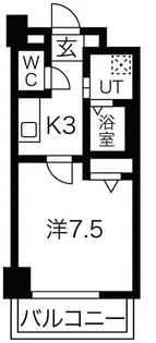 サザンクレスト七道【4階】の間取り