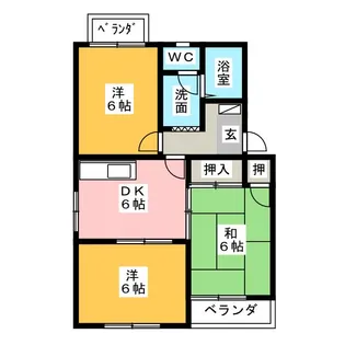 サリーナスI【2階】の間取り