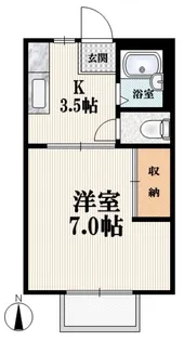 東京都杉並区下井草4【アパート】の間取り