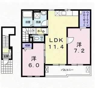 グレイスヒル弐番館【2階】の間取り