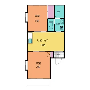 ハイツさんさん【2階】の間取り