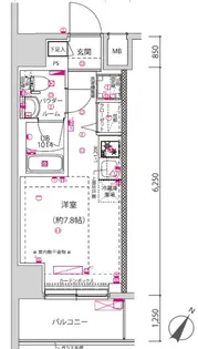 クラリッサ横浜シエル【4階】の間取り