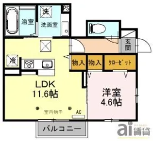 埼玉県朝霞市根岸台7【アパート】の間取り