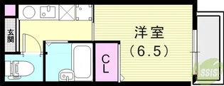メゾン熊内橋【1階】の間取り