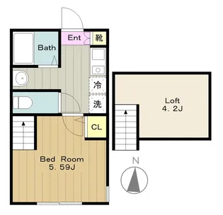 ヴェントゥーノ【1階】の間取り