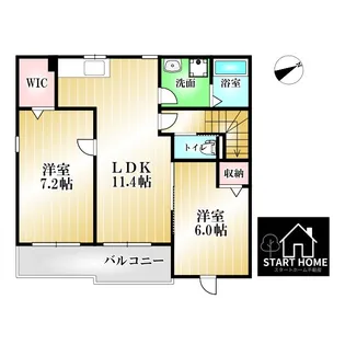 徳島県徳島市名東町2【アパート】の間取り