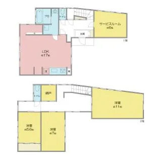 新潟県新潟市中央区万代6【一戸建】の間取り