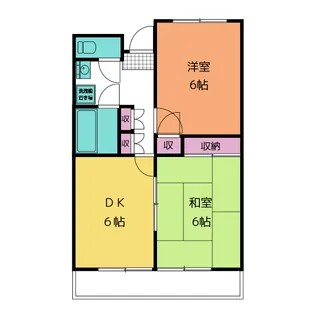 メゾンブランシュ1号館【5階】の間取り