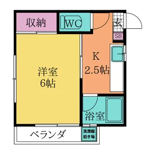 ハウスみゆき【2階】の間取り
