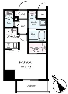 ハーモニーレジデンス東京イーストコア#004【6階】の間取り