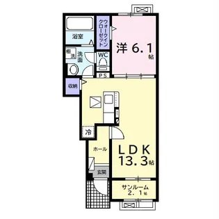 カナサティーラ【1階】の間取り