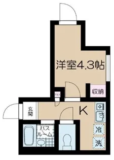 フェリーチェ中野坂上E【3階】の間取り