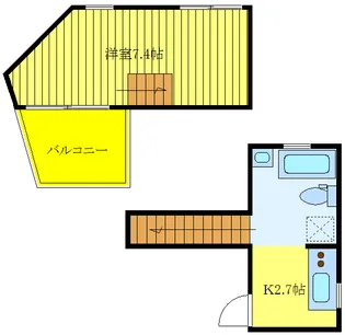 ときわ台のアパートメントの間取り