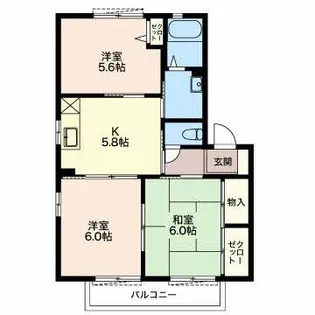 ビューテラス鵜沼 A【2階】の間取り