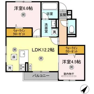 クレール森【1階】の間取り