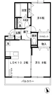 ウィンザ-大槻B【2階】の間取り