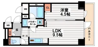 パークフラッツ安堂寺町【5階】の間取り