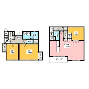 愛知県名古屋市瑞穂区彌富町字上山【一戸建】の間取り