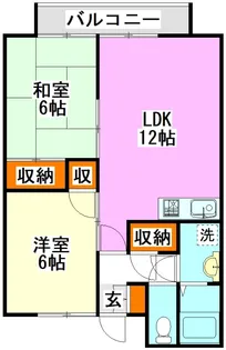 福岡県飯塚市相田【アパート】の間取り