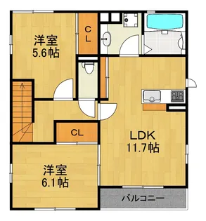 神奈川県川崎市幸区南加瀬5【アパート】の間取り