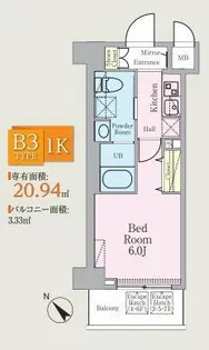 HY’s 西横浜【6階】の間取り