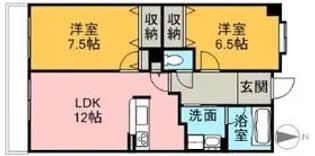 タロックス新居浜【7階】の間取り