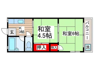 島本コーポ【2階】の間取り