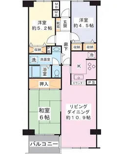 エルシティ新浦安壱番館【7階】の間取り