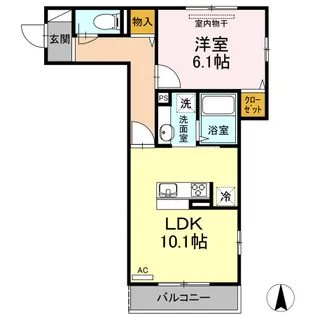 メゾンベール【3階】の間取り