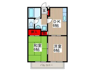 ビ-ライン紅山【2階】の間取り