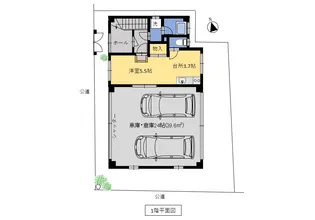 ベイサイド佐島ガレージハウス【1階】の間取り