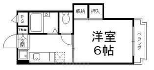 ハイツ北芳【1階】の間取り