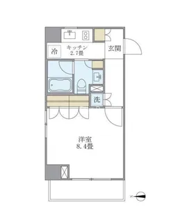 Brillia ist 白金高輪【2階】の間取り