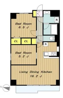 クアドリフォリエブルー【4階】の間取り